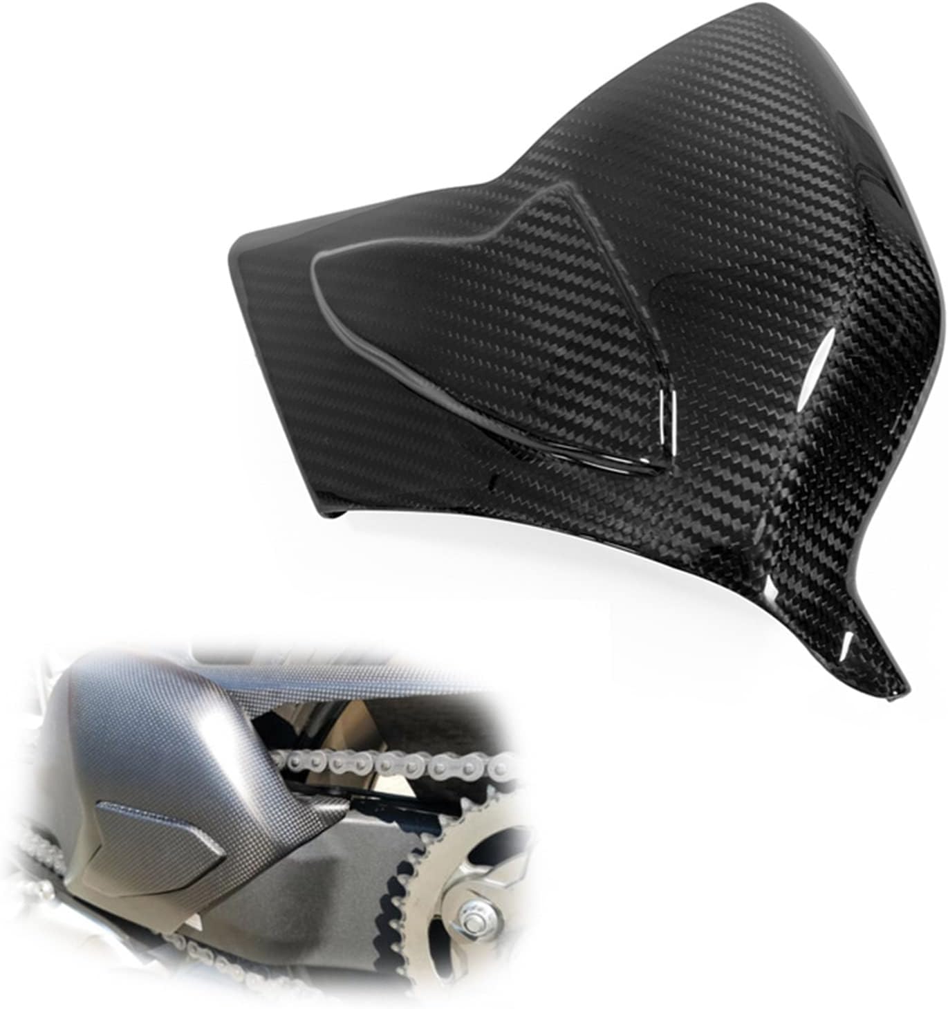 Moto Décoration Moto pour Ducati Panigale V4 2018 2019 Couverture De Bras Oscillant en Fiber De Carbone Véritable Protection De Bras Oscillant Carénage en Sergé
